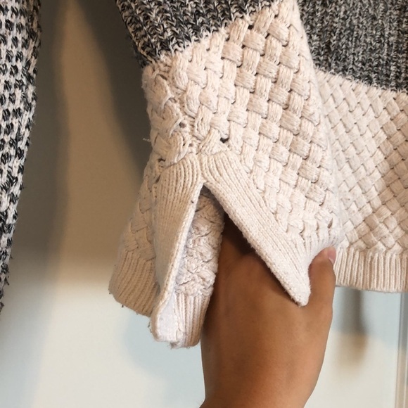 Madewell Womens Checkpoint Crewneck Sweater Sz S Black White Color Block Stripe - Picture 4 of 9